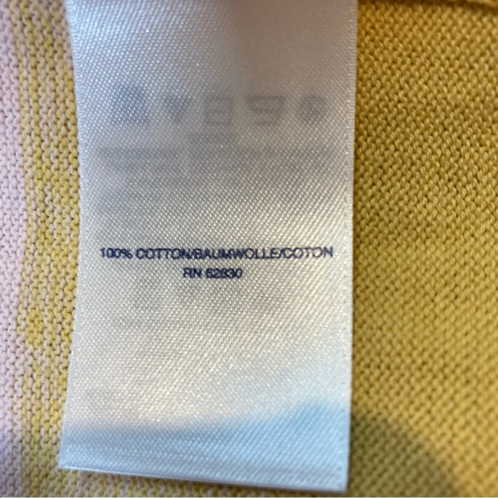 Lands' End Women's Multicolor Striped Open Cardigan size M 100% Cotton Pockets - Picture 6 of 8